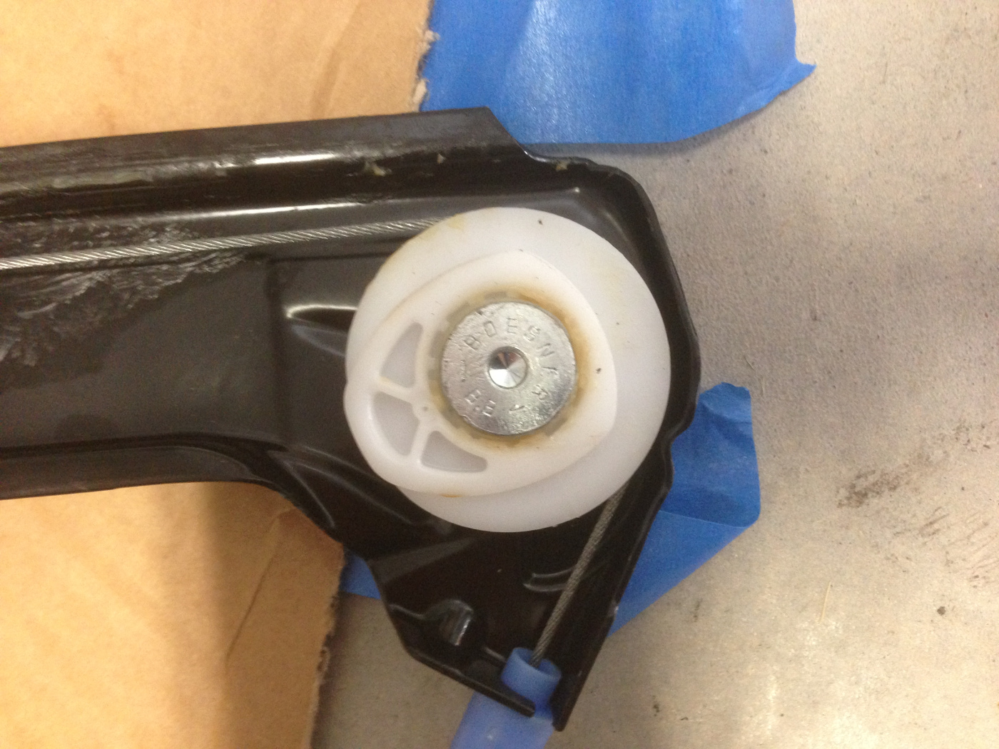 Passenger window stuck in down position