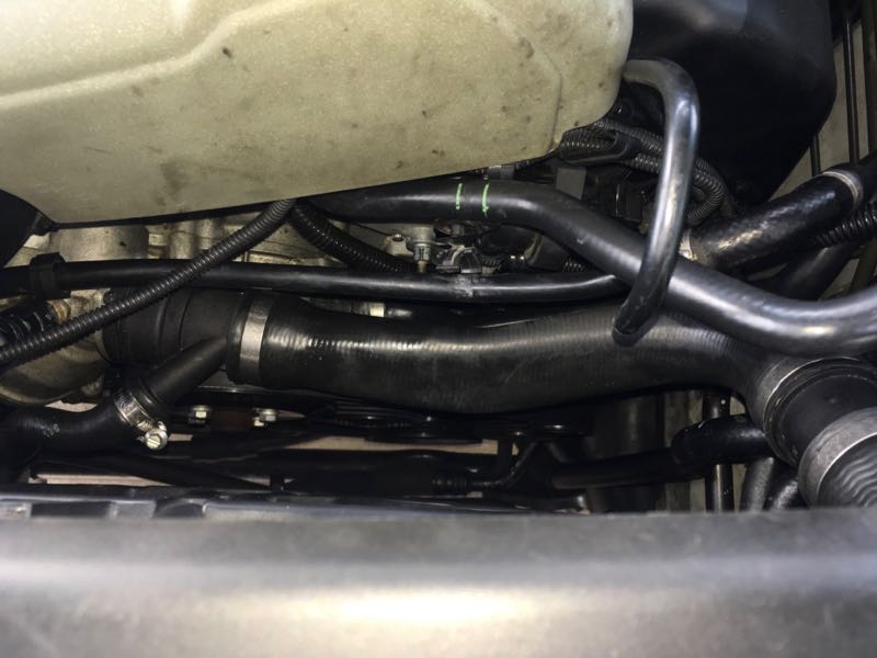 Coolant hose collapses when cool